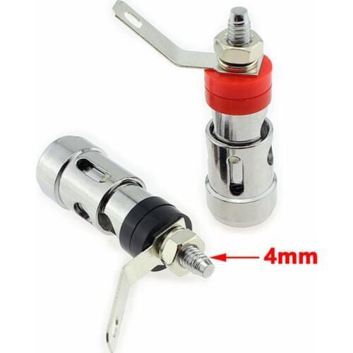 100pcs Push-type Spring Terminal 4mm Speaker Amplifier Plug Push-pull Self-locking Terminal Fast Socket Large Type