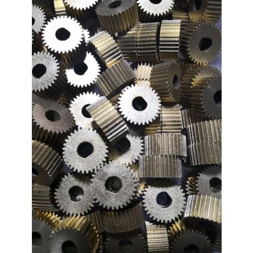 2pcs 0.5M 32T Copper gear D bore 6mm metal diy small spur gear
