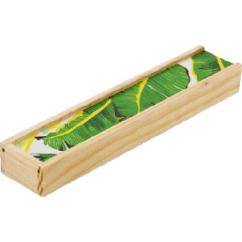 4Pcs/lot Wooden Sublimation Customized Pencil Box Drawing MDF Blank Pencil Case Student Pen Diy Gift Case