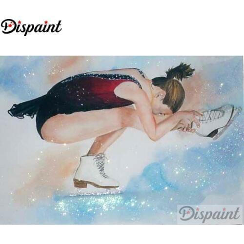 Dispaint Full Square/Round Drill 5D DIY Diamond Painting "Skating beauty" 3D Embroidery Cross Stitch Home Decor Gift A18402
