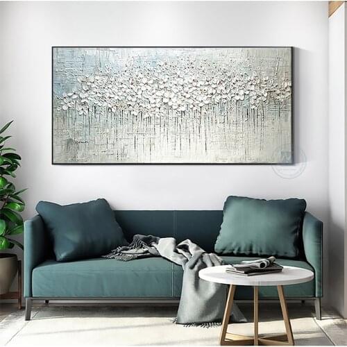 Large abstract painting canvas art decorative painting hand painted canvas oil painting Pink wall pictures for living room