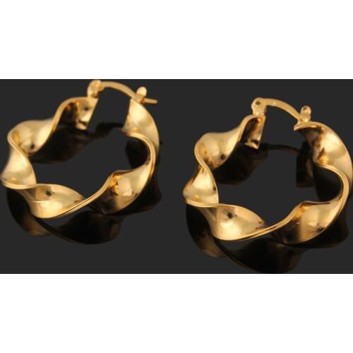 Big size African Style Hoop Earrings / Gold Color Fashion Hoop Earrings For Women