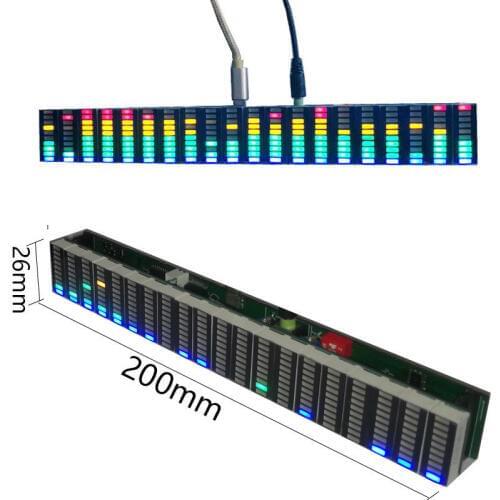 Multicolor LED Music Spectrum Display Analyzer MP3 PC Amplifier Audio Level Indicator music rhythm Analyzer VU METER car