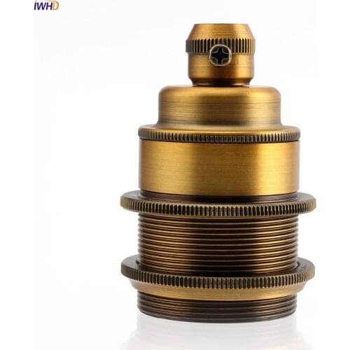 IWHD Vintage LED Lamp Holder Base Retro Douille E27 Bulb Holder Aluminum Filling E27 LED Base For Homekit Lamp Socket