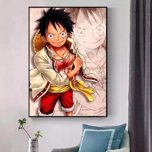 Painting Wall Art HD Printed Monkey D Luffy Poster One Piece Anime Japan Modular Canvas Home Decoration Pictures For Living Room