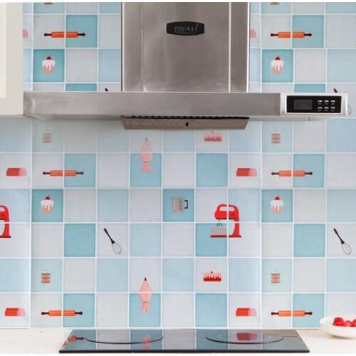 Kitchen Wall Sticker Aluminum Foil Waterproof and Oil Proof Wall Paper Self Adhesive Heat Resistant Kitchen DIY Stickers