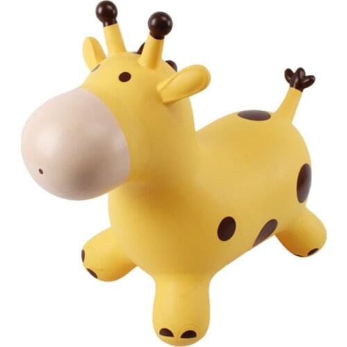 Inflatable Jumping Giraffe Inpany Bouncy Giraffe Hopper Bouncing Animal Toys for Kids Toddlers