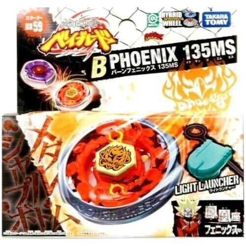 Original TAKARA TOMY BEYBLADE fusion de metales BB-59 quemar Fireblaze Phoenix lanzador