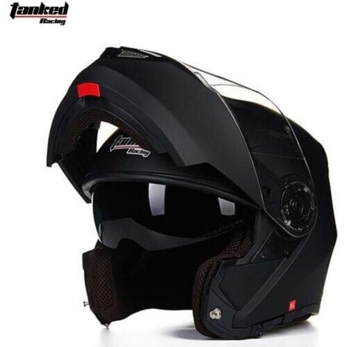Tanked Racing motorcycle flip up Helmet Double lens MOTO dirt biker motorbike motocross off road safety helmets M L XL XXL XXXL