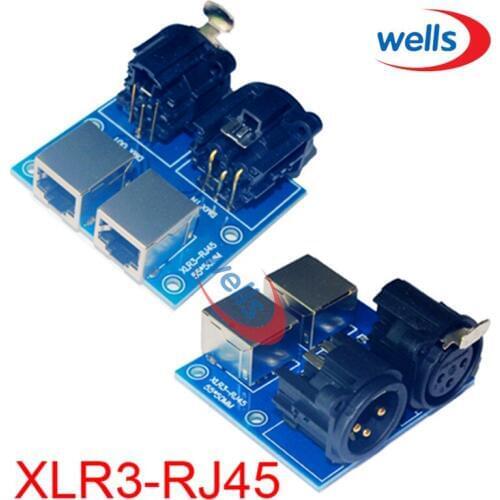DMX512 RJ45 connector to XLR3 ,XLR3-RJ45, use for DMX controller ,RGB strip