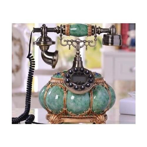 SCY +++European style rural retro telephone, high-end villas, landline telephones, home fashion decorative rope fixed telephone