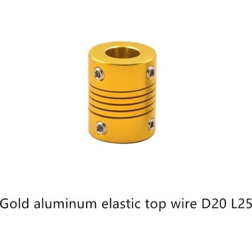 3d printer Z axis ballscrew coupler gold diameter 20mm length 25mm flexible coupling stepper motor coupler for linear shaft