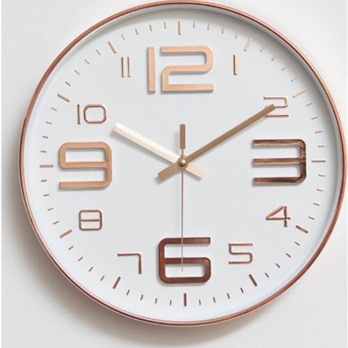 Modern Simple Wall Clocks Living Room Round Thin Box Home Decoration Wall Clock Bedroom Quiet Clock