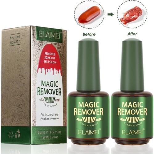 Magic Remover Gel Nail Polish Remover Within 2-3 MINS Peel Off Varnishes Base Top Coat Without Soak Off Water
