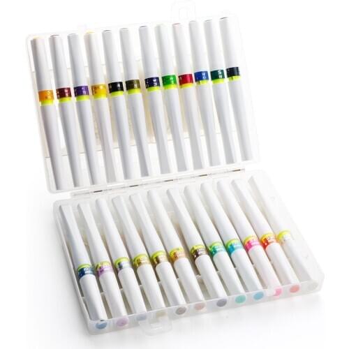 12/24 Colors Metallic Markers Set Fine Point Metallic Marker Pens for Black Paper Art Rock Painting DIY Card Making Art Supplies