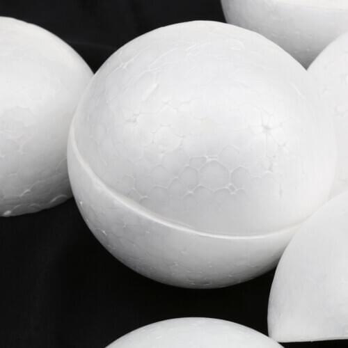 10 White Modelling Craft Polystyrene Foam Balls Hemispheres Decorative Ball