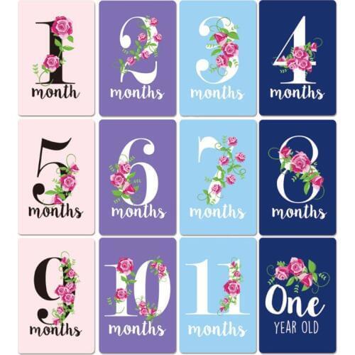 12 Sheet Baby Milestone Photo Cards Landmark Moment Photo Cards Key Age Markers