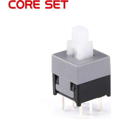 20pcs/lot 8.5*8.5MM no lock 6 Pin DPDT Mini Push Button NO-locking Switch 8.5X8.5mm High Quality