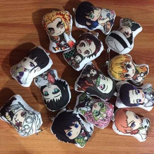 2020 New Styles Anime Demon Slayer: Kimetsu No Yaiba Cartoon Cosplay Plush Keychain