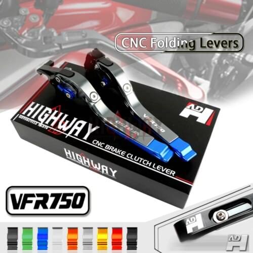 CNC Aluminum Brake Handle Bar Lever Extendable Folding Adjustable Brake Clutch Levers For HONDA VFR750VFR 750 1991-1997