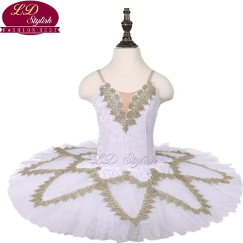 Girls White Ballet Tutu White Swan Performance Stage Wear Children Ballet Dance Competition Costumes Women Ballet Skirt Apperal