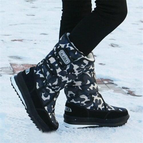 Large Size Fashion Warm Snow Boots Winter Boots New Arrival Women Mid-Calf Boots Women Shoes Warm Plush Insole Platform Shoes