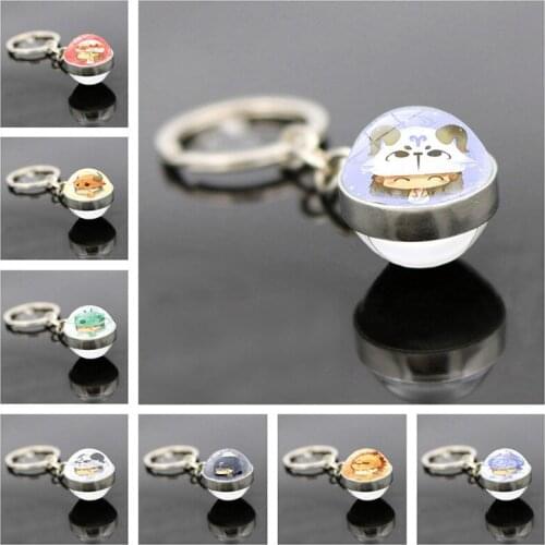 FIMAODZ Crystal Ball Keychain Constellation Libra Leo Cancer Zodiac Sign 12 Constellations Key Chain Men Women Birthday Gift