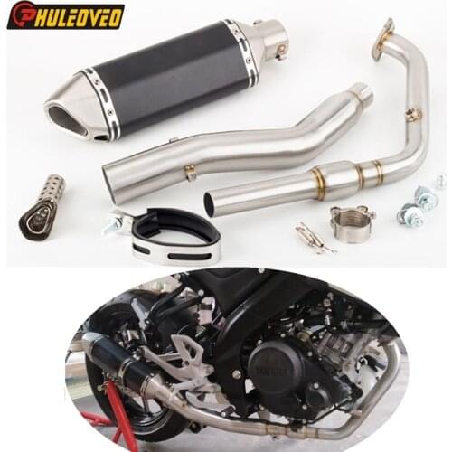 For YZF R15 V3 MT-15 2020 2021 Motorcycle Exhaust Muffler Collector Header Tube System with Exhaust Muffler Escape Front Pipe