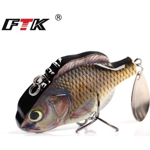 FTK Fishing Bass Lure 37g/65mm Crankbait Swimbait Sinking Wobblers Multi Jointed with Treble Hook Fishing Tackle Isca 22 colors