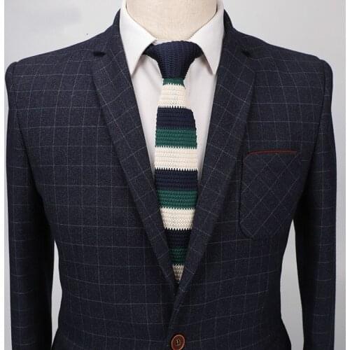 Fashion Necktie Groom Gentleman Neck Ties Wedding Birthday Party Neck Ties Gifts For Men Shirt Yarn Gravata Tie mens knit ties