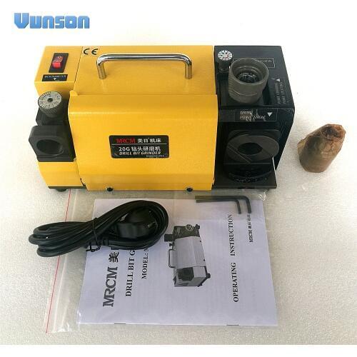 MR-20G 3~20mm Drill Bits Sharpener Grinder+1pcs Grinder Wheel for HSS material Drill Bits+18pcs Collets