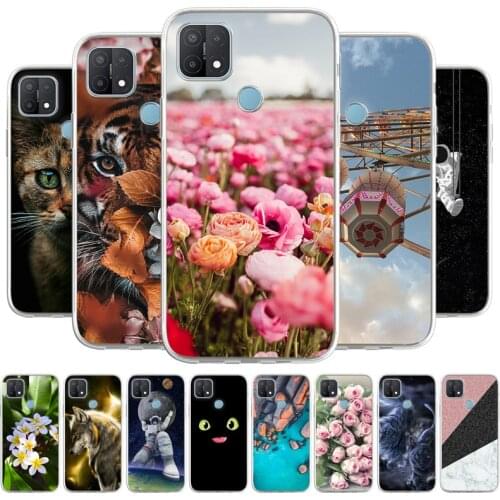 Cartoon Case For OPPO A15 Phone bags Soft Cover For OPPO A15S TPU Coque Capa Animal Painted Fundas Bumper