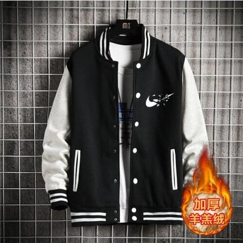 Mens Jacket Stylish Loose Mens Baseball Uniform 2020 New Casual Hoodie Winter Thickened Harbor Style Jacket