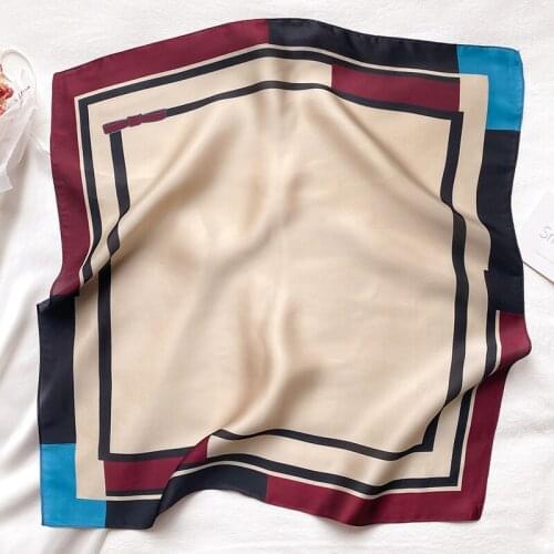 KOI LEAPING New small square scarf female Color matching printing multifunctional scarf summer sunscreen scarf shawl gift