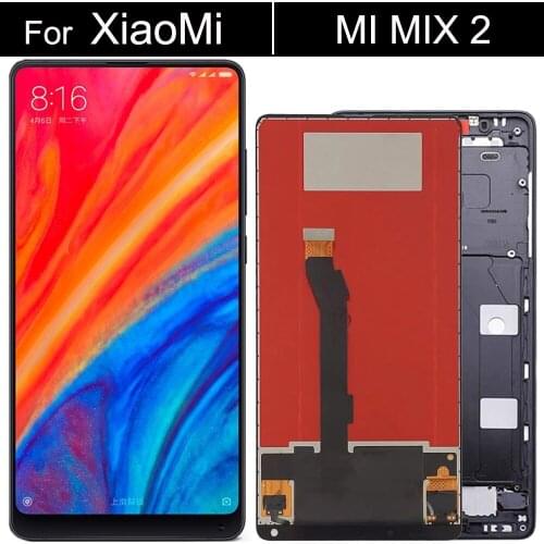 Original For Xiaomi Mi Mix2 LCD Display 10 Touch Screen Panel XAIOMI Mix 2 MDE5 LCD Digitizer Assembly Replacement+Frame