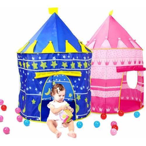 Portable Childrens tent Kids Tent Foldable Wigwam Ball Pool Tipi Tent For Kids Folding Castle Play House Boys Girl Outdoor Toys