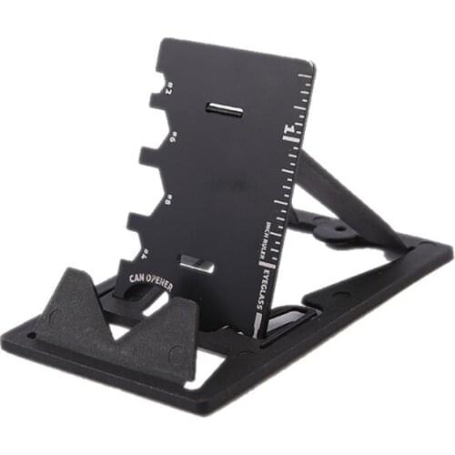 Cell Phone Stand, Fully Foldable, Adjustable Desktop Phone Holder Multi-function Stainless Steel Multi-tool Bottle Opener