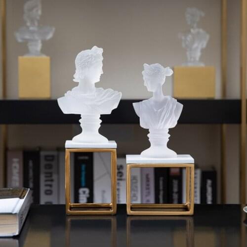 Transparent Ancient Greek Mythology Statue Resin Figurine Modern Ornaments Wedding Christmas Gift Home Decoration Accessories