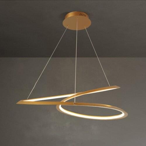 Modern Gold Black LED Pendant Lamp Living Dining Room Bedroom Lighting Pendant Lights Indoor Hanging Light Decoration Luminaire