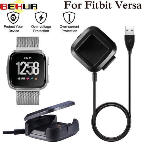 High quality charger for Fitbit versa Crystal Replacement USB Charging Data Cradle Dock Station Cable Cord for Fitbit Versa New