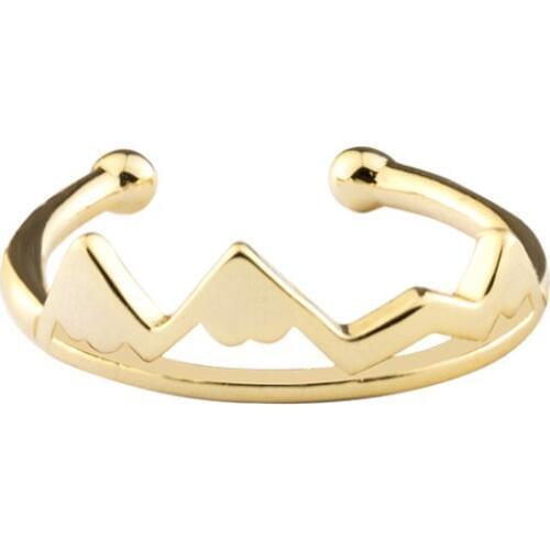 Snowy Mountain Top Ring Women Travel Hiking jewelry Nature Mountain Range Landscape Stacking Ring Friendship Gift Anel Masculino
