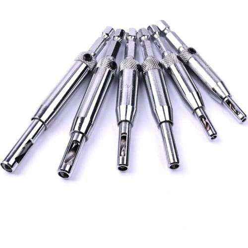 HSS 1/4" Hex Self Centering Hinge Drill Bit Door Cabinet Pilot Hole Cutter Set