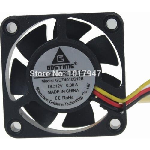 10 pieces set Gdstime DC 12V 3PIN 4cm 4010 40mm x 10mm Micro Cooling Cooler DC Fan