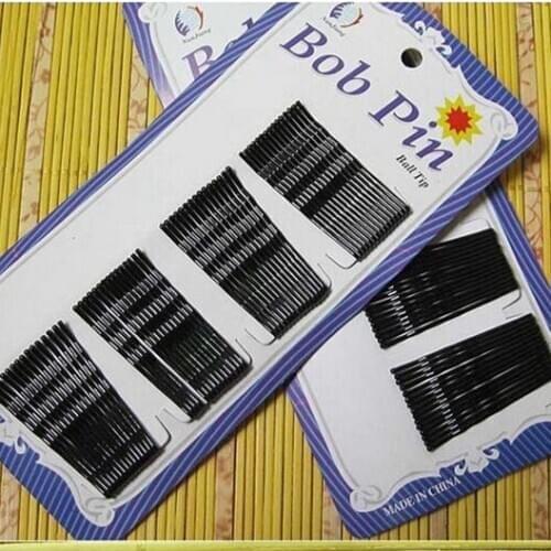 60Pcs Bob Pin Black Invisible Hair Clips Straight Wave Bobby Pins Grips Barrette