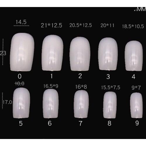 600 pieces of short fake nail stickers French full stickers transparent practice pattern-making fake nails