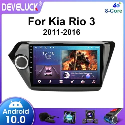 Android 10.0 2 Din Car Radio Multimedia Video Player GPS Navigation For Kia RIO 3 4 2011-2016 2din stereo carplay RDS Audio DVD