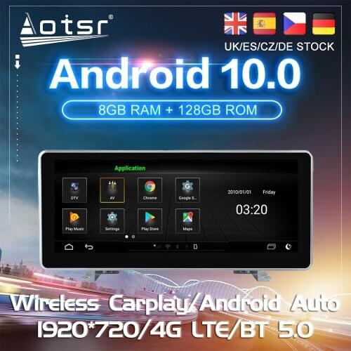 Android 10 For Audi Q5 2017 2018 2019 Car DVD Touch Screen GPS Navigation Carplay Auto Radio Stereo Multimedia Player No 2din