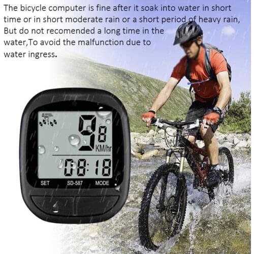 Bicycle Computer Wireless Bike Speedometer Bike MTB Bicycle Equipment LCD Digital Display Stopwatch Bicycle Cycling Speedometer