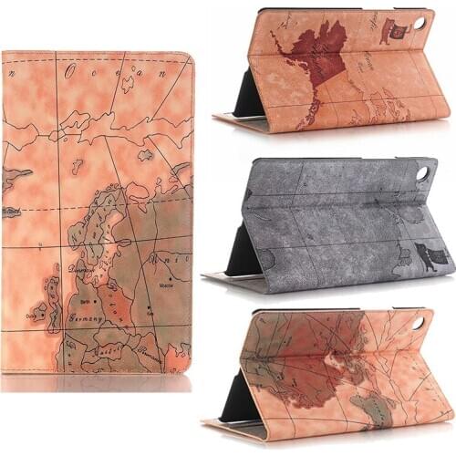 Print Map Coque For Huawei Mediapad M5 8.4 SHT-AL09 SHT-W09 Case Card Slot Leather PU Stand Flip Cover For Huawei M5 8.4 Case
