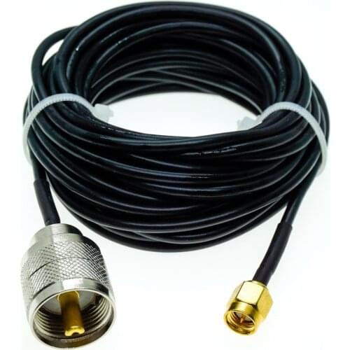 RG174 SMA Male To UHF Male PL-259 PL259 Plug Coax RF Extension Cable Jumper Pigtail